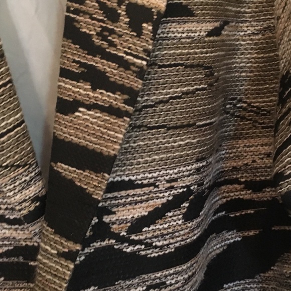 H&M Textured Weave Pattern Jacket Khaki Black S - Picture 5 of 7